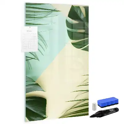 Tropisk monstera magnetisk opslagstavle med tørreslette