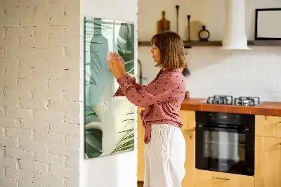 Tropisk monstera magnetisk opslagstavle med tørreslette