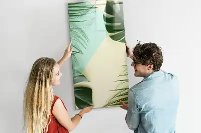 Tropisk monstera magnetisk opslagstavle med tørreslette