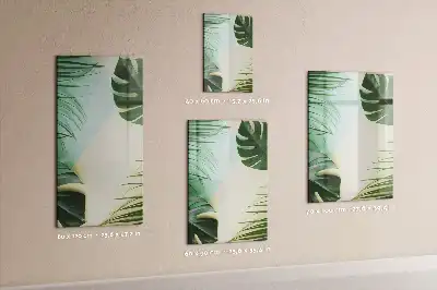 Tropisk monstera magnetisk opslagstavle med tørreslette