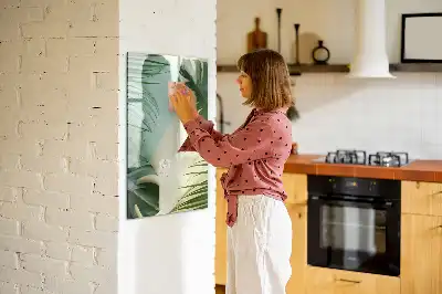 Tropisk monstera magnetisk opslagstavle med tørreslette