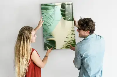 Tropisk monstera magnetisk opslagstavle med tørreslette