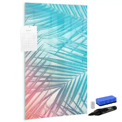 Magnetisk whiteboard med motiv af palmeblade