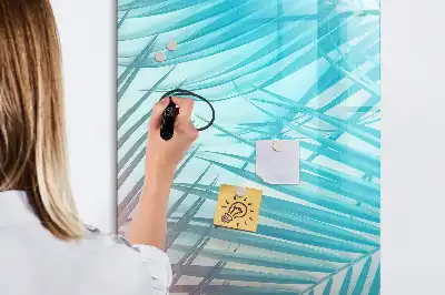Magnetisk whiteboard med motiv af palmeblade