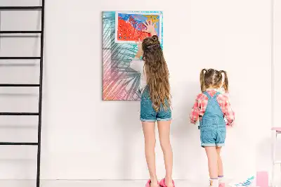 Magnetisk whiteboard med motiv af palmeblade