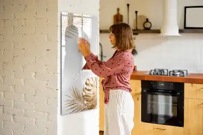 Magnetisk whiteboard i designet Gyldne blade