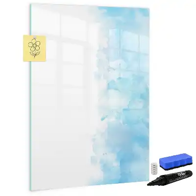 Magnetisk whiteboard med akvarelpletter