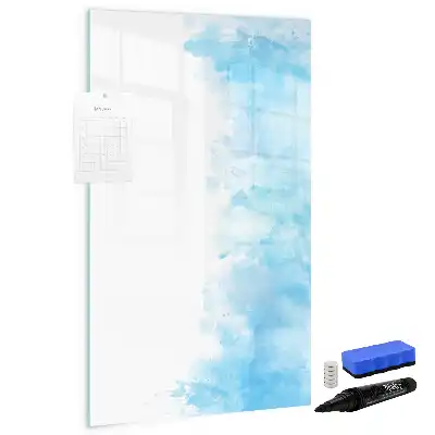 Magnetisk whiteboard med akvarelpletter