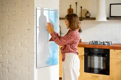 Magnetisk whiteboard med akvarelpletter