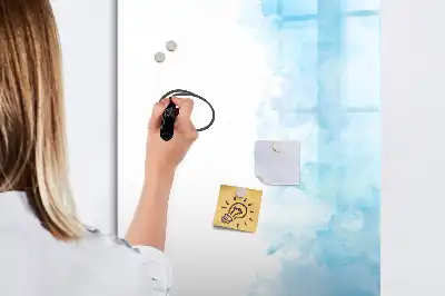 Magnetisk whiteboard med akvarelpletter