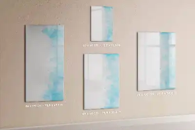 Magnetisk whiteboard med akvarelpletter