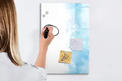 Magnetisk whiteboard med akvarelpletter