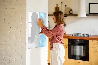 Magnetisk whiteboard med akvarelpletter