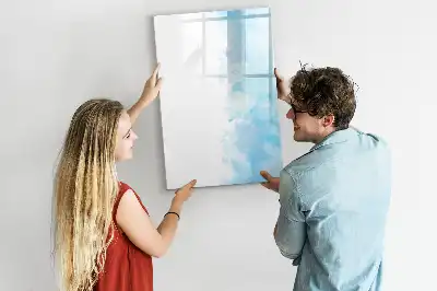 Magnetisk whiteboard med akvarelpletter