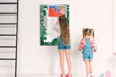 Magnetisk tørresletteboard med Monstera-ramme