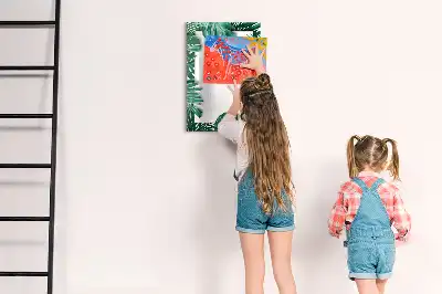 Magnetisk tørresletteboard med Monstera-ramme