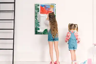 Magnetisk tørresletteboard med Monstera-ramme