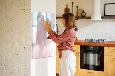 Magnetisk whiteboard med mønsterabstraktion
