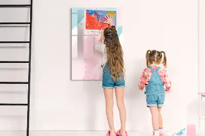 Magnetisk whiteboard med mønsterabstraktion