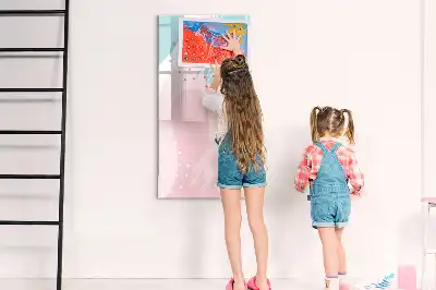 Magnetisk whiteboard med mønsterabstraktion
