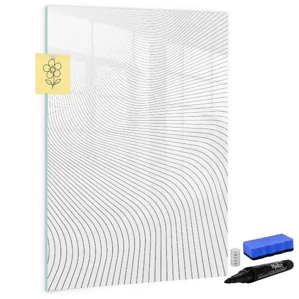 Magnetisk tørresletteboard med grå linjer