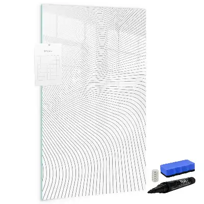 Magnetisk tørresletteboard med grå linjer
