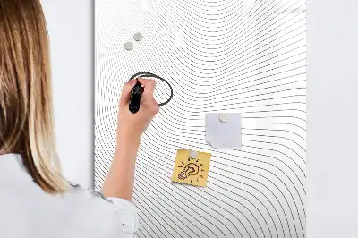 Magnetisk tørresletteboard med grå linjer