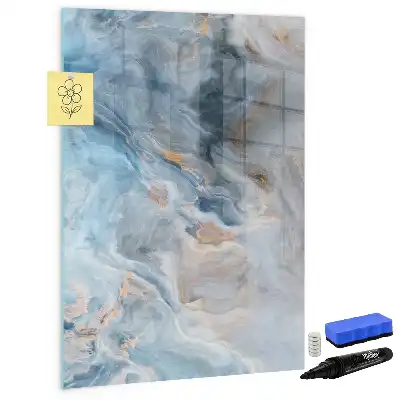 Magnetisk whiteboard med marmormønster