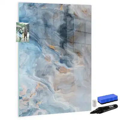 Magnetisk whiteboard med marmormønster
