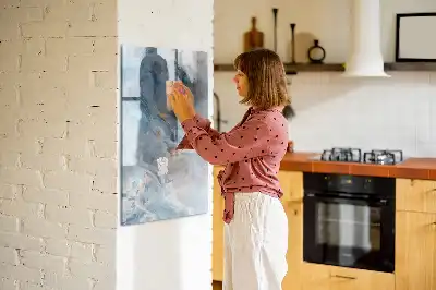 Magnetisk whiteboard med marmormønster