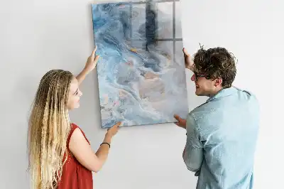 Magnetisk whiteboard med marmormønster
