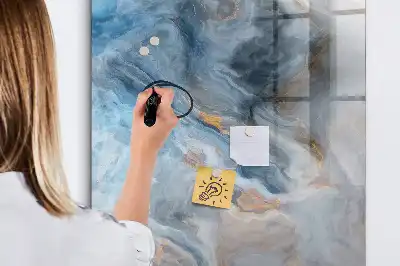 Magnetisk whiteboard med marmormønster