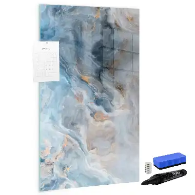 Magnetisk whiteboard med marmormønster
