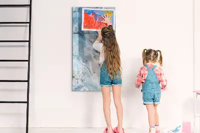 Magnetisk whiteboard med marmormønster