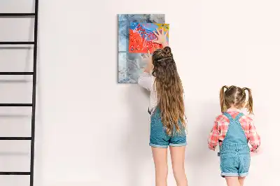 Magnetisk whiteboard med marmormønster
