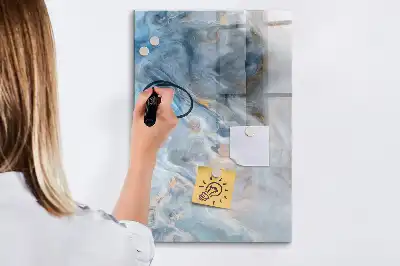Magnetisk whiteboard med marmormønster