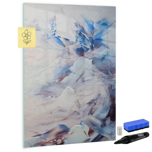 Magnetisk whiteboard med malerisk abstrakt motiv