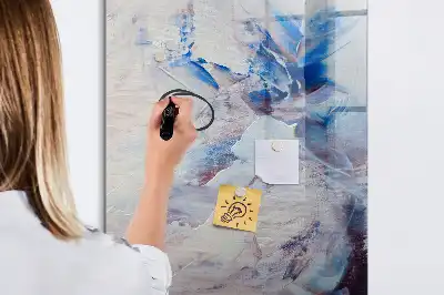 Magnetisk whiteboard med malerisk abstrakt motiv