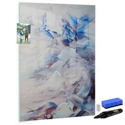 Magnetisk whiteboard med malerisk abstrakt motiv