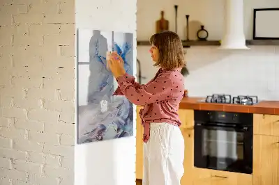 Magnetisk whiteboard med malerisk abstrakt motiv
