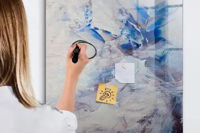 Magnetisk whiteboard med malerisk abstrakt motiv
