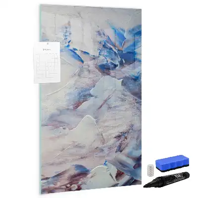 Magnetisk whiteboard med malerisk abstrakt motiv