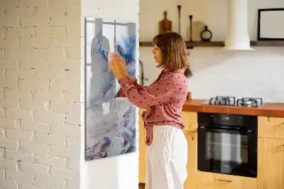 Magnetisk whiteboard med malerisk abstrakt motiv
