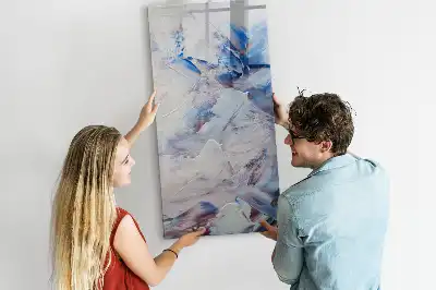 Magnetisk whiteboard med malerisk abstrakt motiv