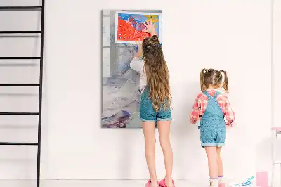 Magnetisk whiteboard med malerisk abstrakt motiv