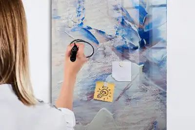 Magnetisk whiteboard med malerisk abstrakt motiv