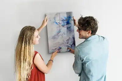 Magnetisk whiteboard med malerisk abstrakt motiv
