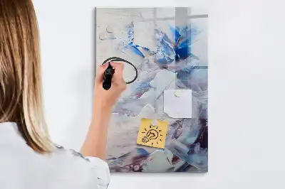 Magnetisk whiteboard med malerisk abstrakt motiv
