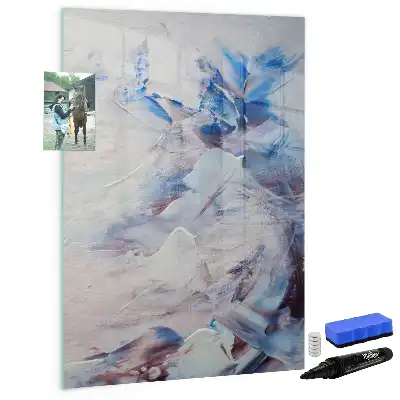 Magnetisk whiteboard med malerisk abstrakt motiv