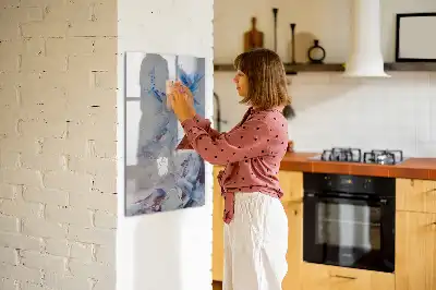 Magnetisk whiteboard med malerisk abstrakt motiv